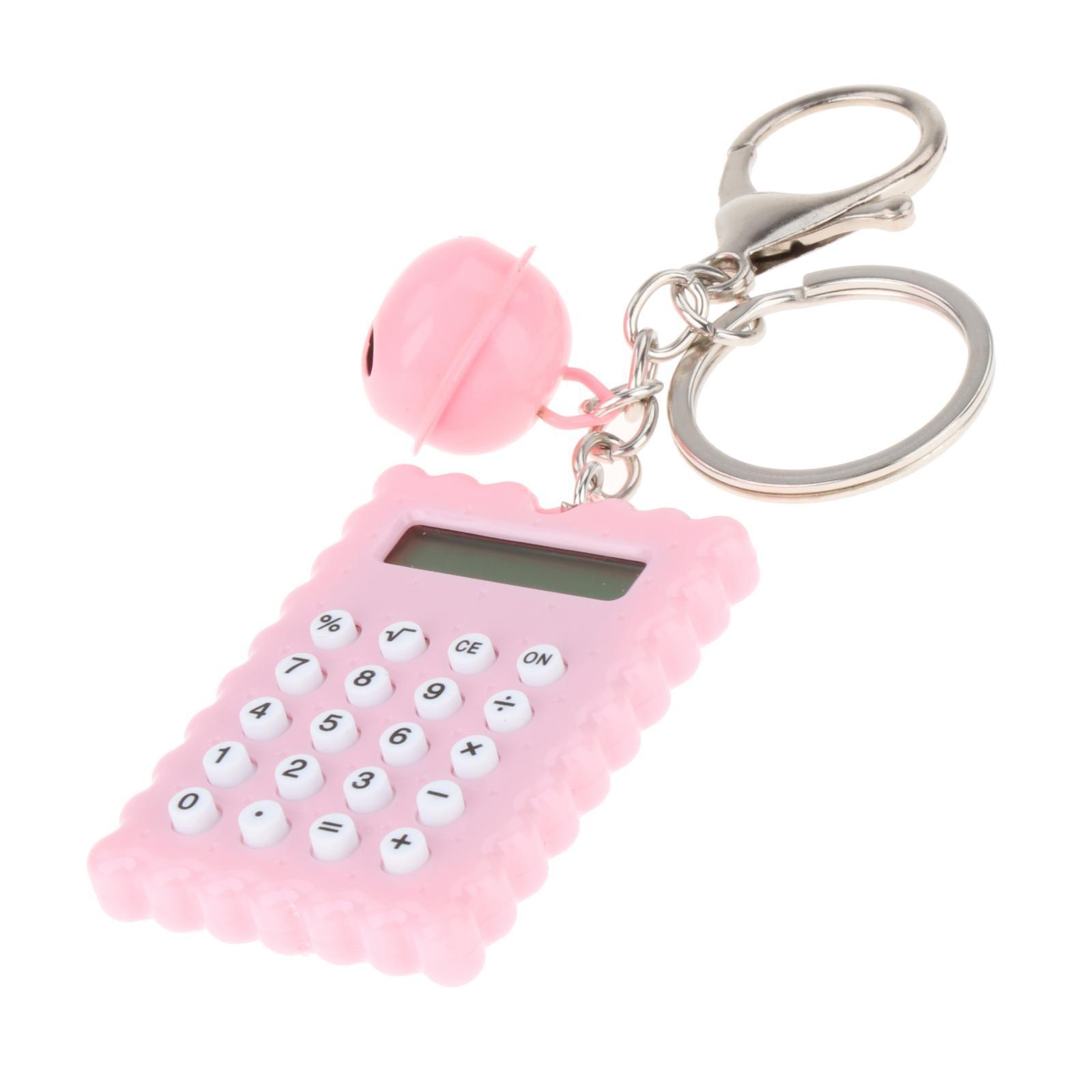 Mini Calculator 8 Display Pocket Size Portable Computer Lovely Pink