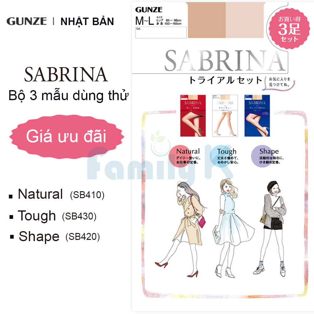 [VỎ ĐỎ MÃ MỚI] Vớ Quần tất Nhật SABRINA Natural da trần tự nhiên mặc hàng ngày chống nắng co giãn thoải mái có size lớn