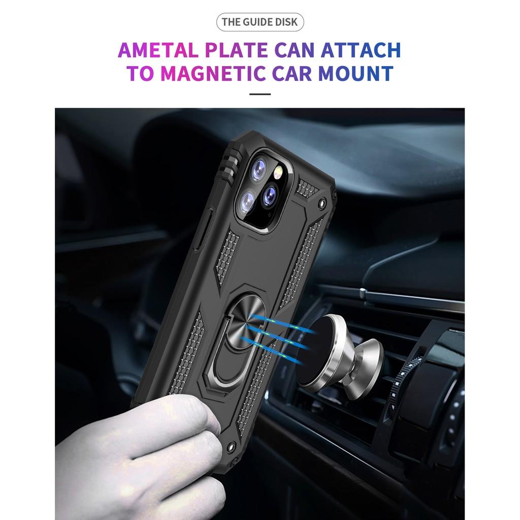Ốp lưng cho iPhone 11 Pro chống sốc 2 lớp kèm nhẫn xoay làm giá đỡ