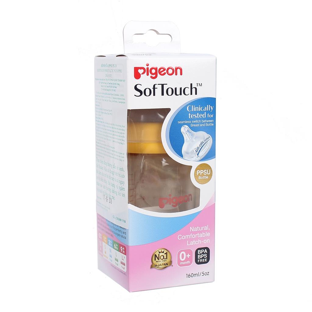 Bình sữa Pigeon PPSU 160ml - 240ml cho bé từ 0 tháng tuổi