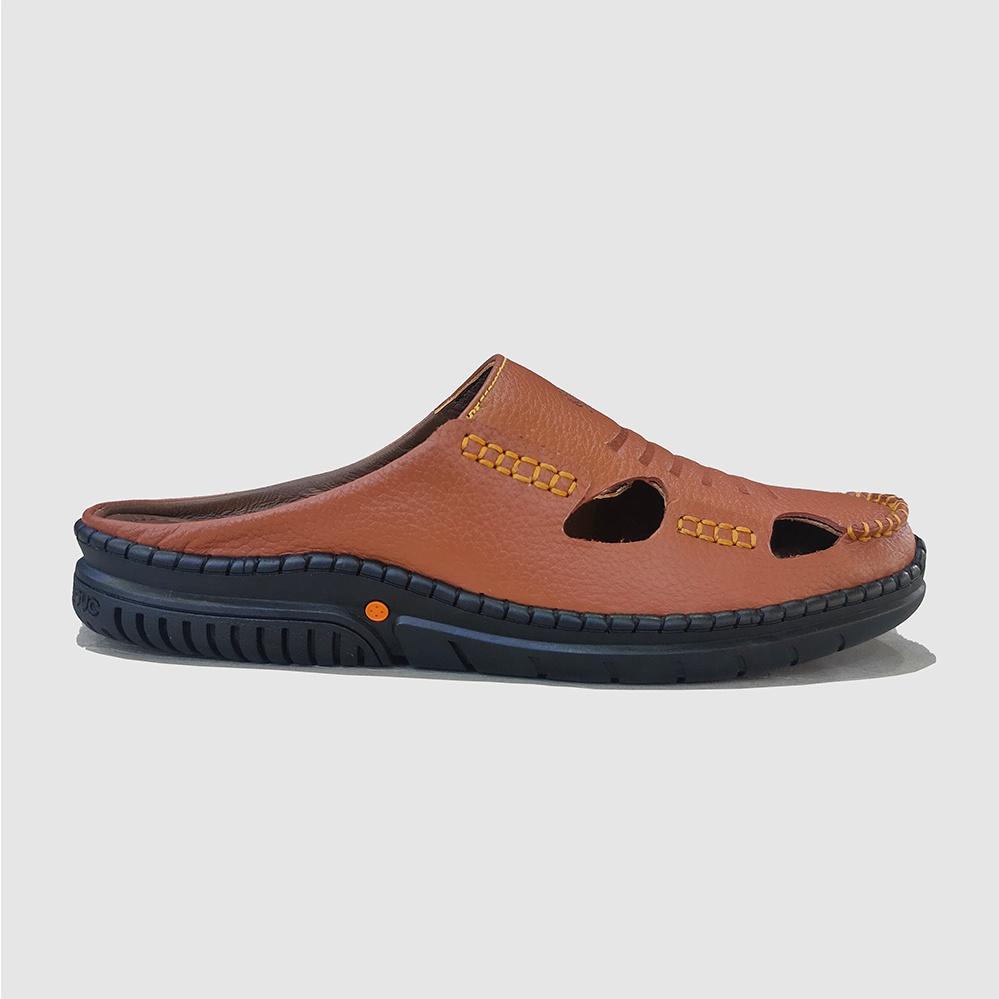 Dép Bít Mũi Nam HÀ NAM Da Bò Thật Cao Cấp GSB20118c