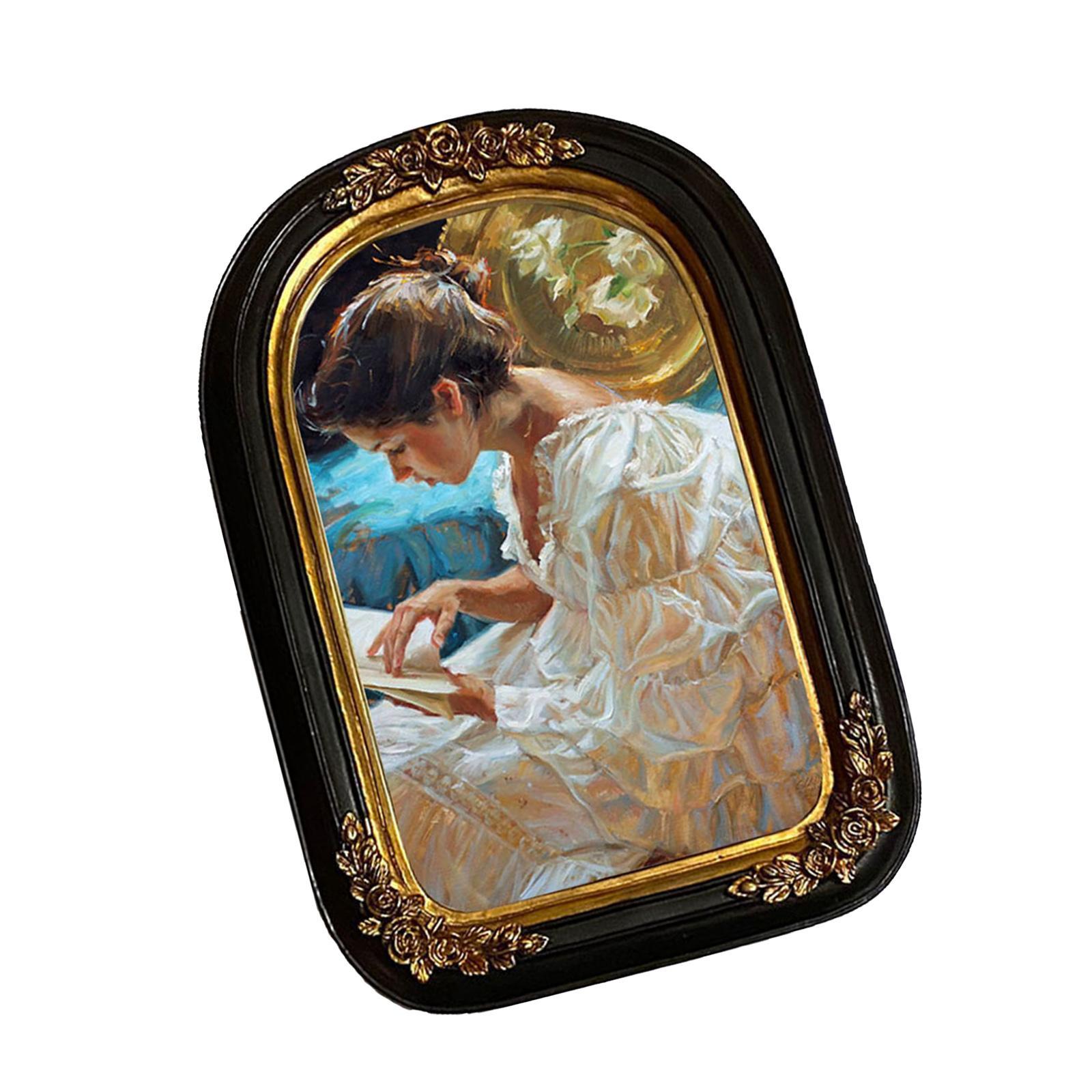 Retro Resin Photo Display Frame Tabletop Wall Hanging for Family Portrait