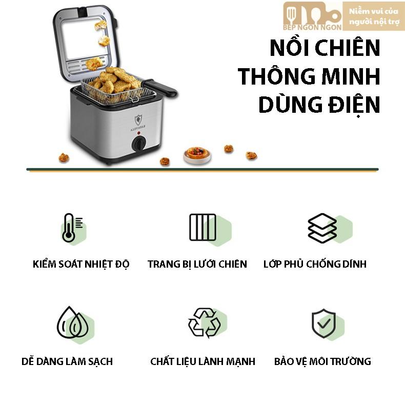 Nồi chiên dầu 2,5l Kaisa Villa dụng cụ nhà bếp nấu ăn nhanh và giòn_BEP NGON NGON