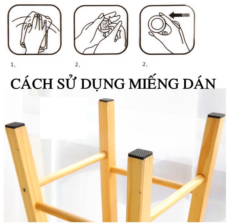 COMBO 30 MIẾNG DÁN CHÂN GHẾ CHỐNG ỒN TRƠN TRƯỢT GD36TK