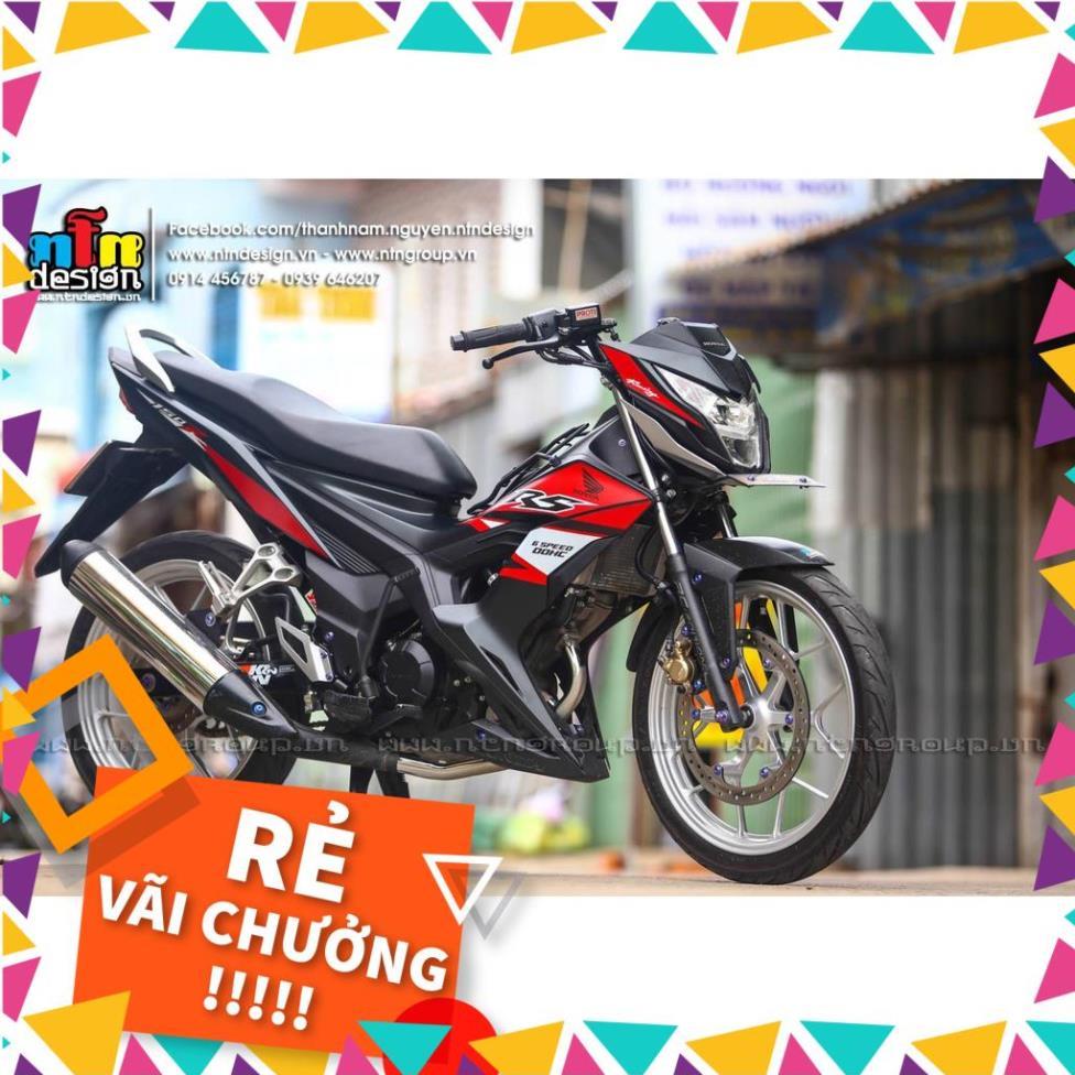 Tem Rời Sonic Mẫu Đen Đỏ Chữ RS 150R