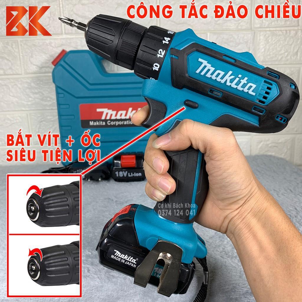 () Máy khoan dùng Pin MAKITA 18V - - Pin 2Ah - Máy bắn vít, vặn vít - 100% Lõi Đồng