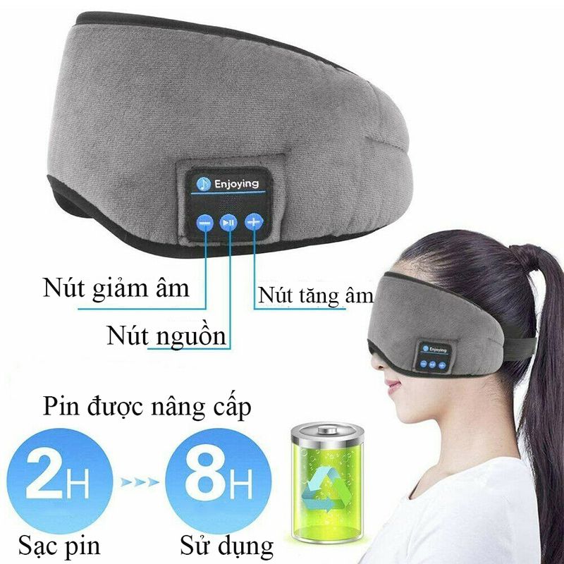 Mặt Nạ Ngủ Thông Minh Cao Cấp Bluetooth Nghe Nhạc Thể Thao