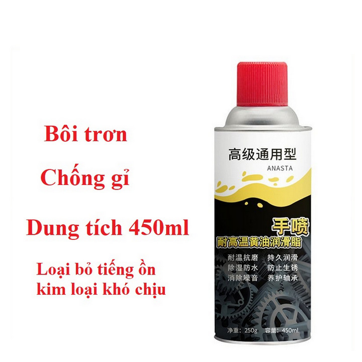 Chai Xịt Mỡ Bôi Trơn ANASTA 450ml - Home and Garden