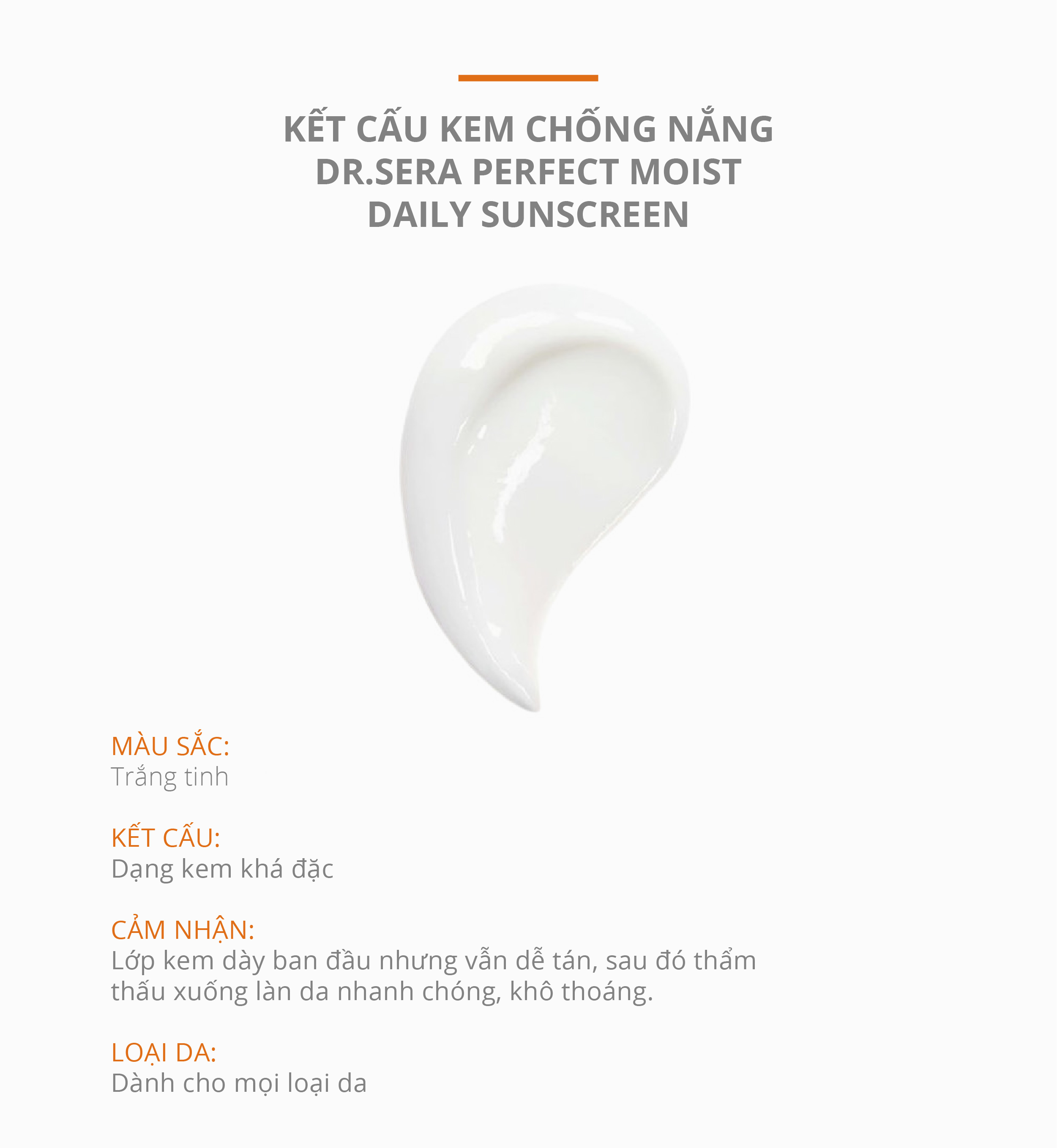Kem chống nắng Dr.Sera Perfect Moist Daisly Sunscreen SPF50+/PA+++ hoàn hảo dưỡng ẩm, nâng tông da, mờ nếp nhăn