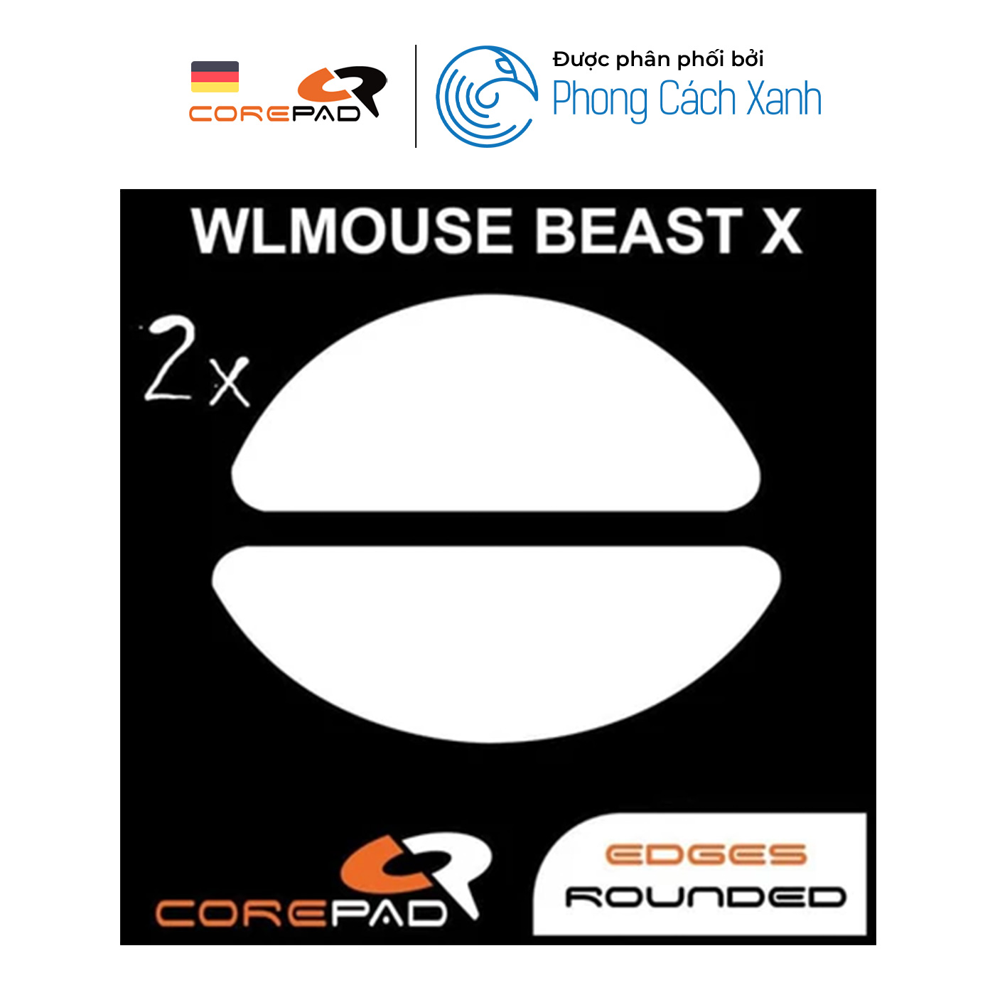 Feet chuột PTFE Corepad Skatez PRO WLmouse BEAST X Wireless (2 bộ) - Hàng Chính Hãng