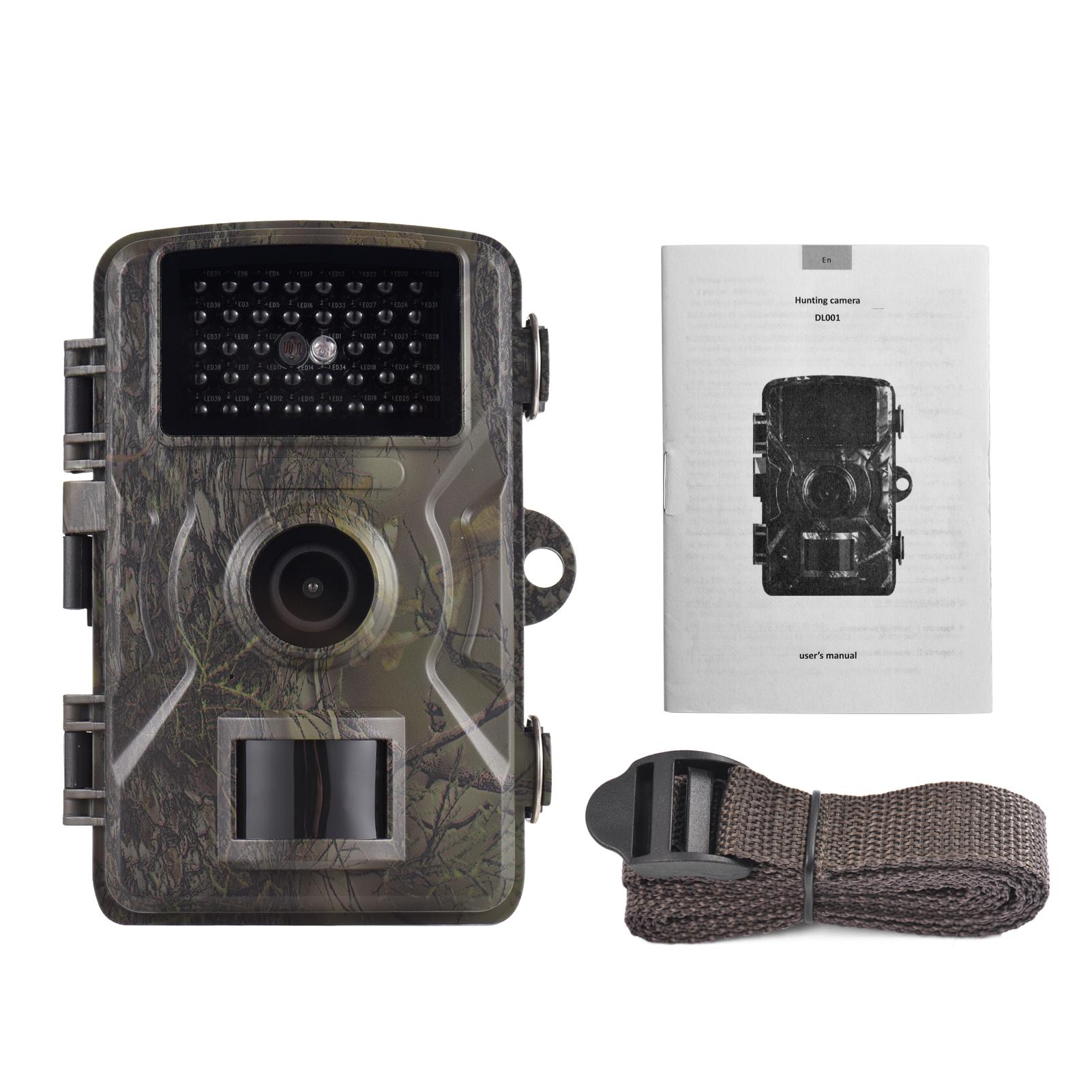 1080P Trail Camera 16MP Wildlife Scouting Camera Tracking Camera with 2.0 Inch TFT Color Screen 0.8s Trigger Time Supports Infrared Night Vision Motion Activated IP66 Waterproof
