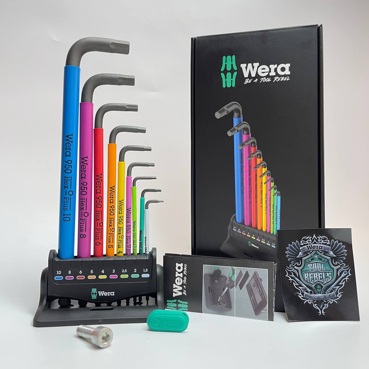 BỘ LỤC GIÁC WERA 1,5 - 10MM 950/9 HEX-PLUS MULTICOLOUR 3 - KHAY ĐỨNG 05 133165 001