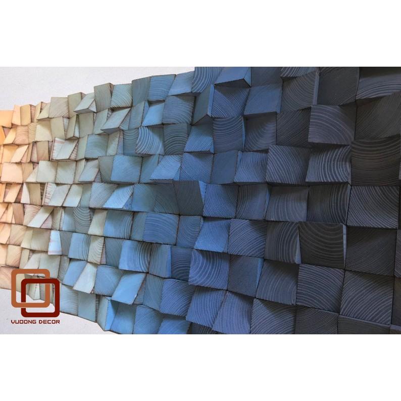 Tranh gỗ trang trí 3D GRADIENT HIỆN ĐẠI (Wood mosaic) - KÍCH THƯỚC 30x80cm