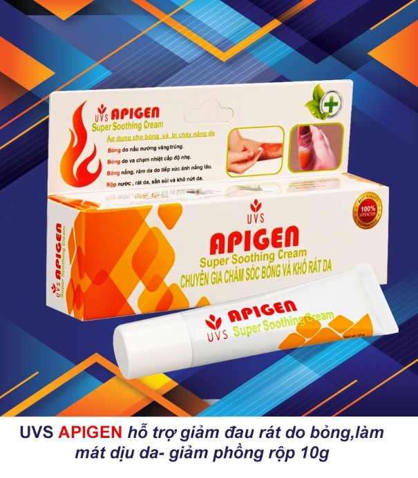 UVS APIGEN - Gel cải thiện giảm bỏng rát-  phồng rộp da 10g