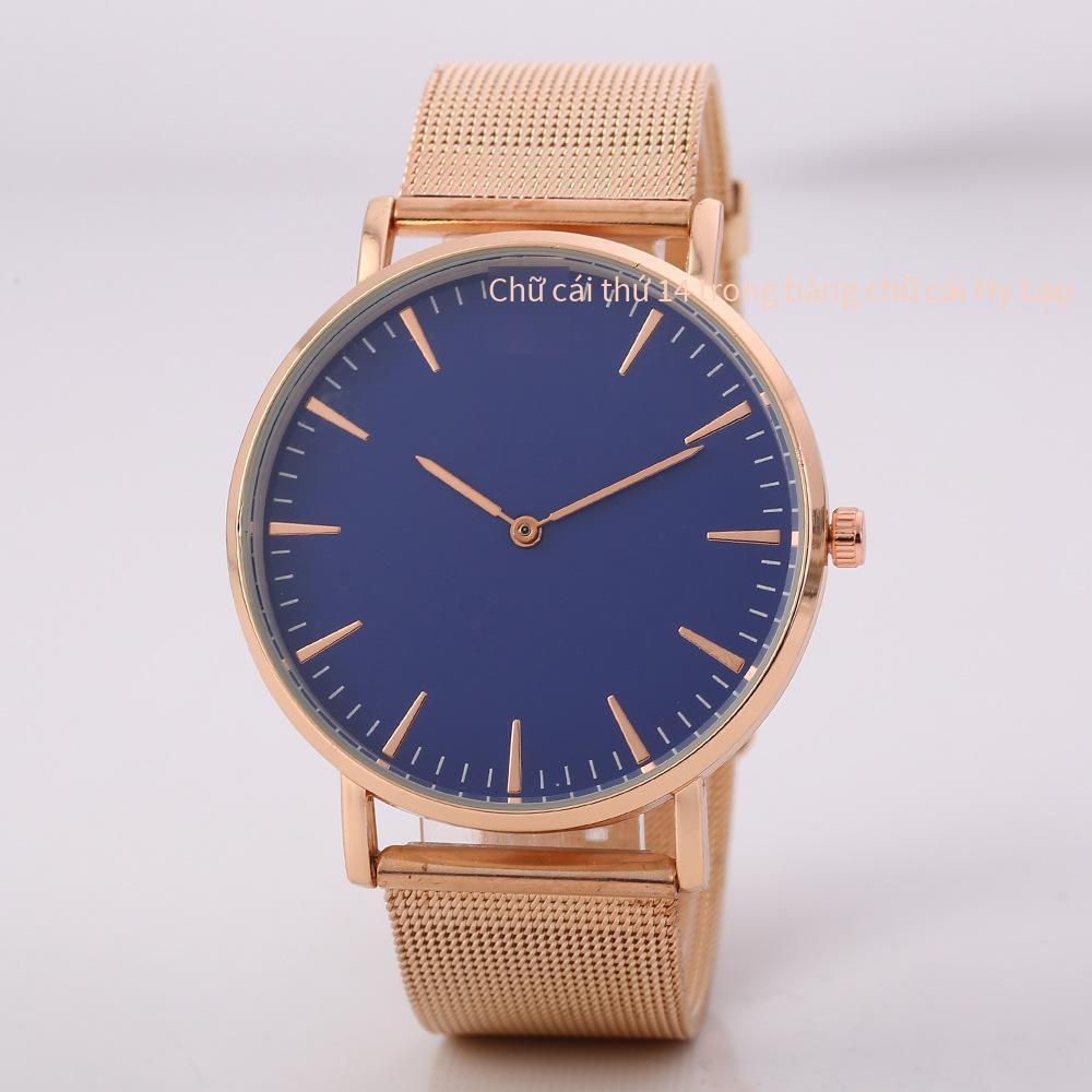 Khuyến mại đặc biệt dây thép khí quyển đơn giản dây thép đồng hồ dây lưới siêu mỏng mới đồng hồ thời trang nữ và nam