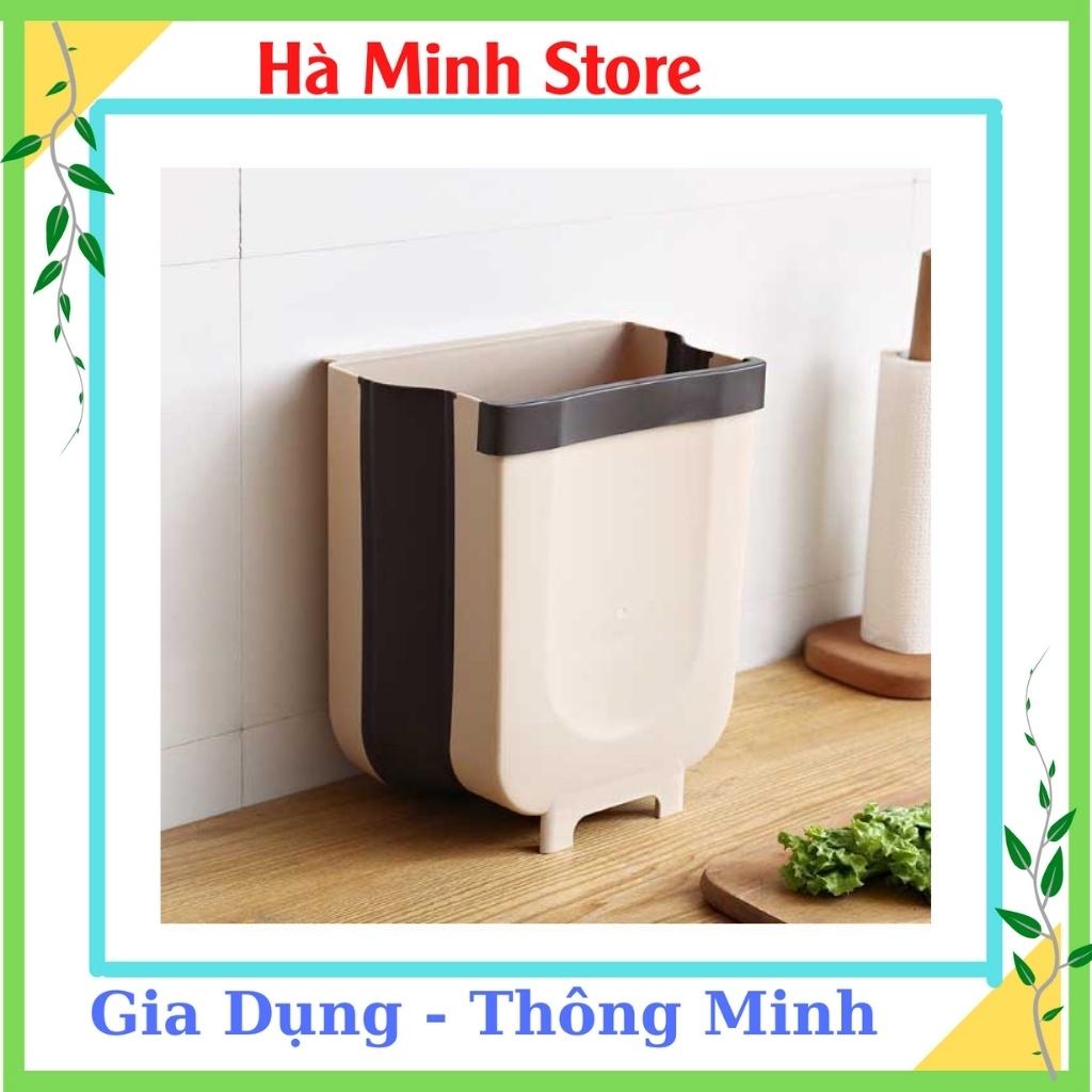 Thùng Rác Gấp Gọn Thông Minh Có Móc Cài, Treo Đươc Mọi Nơi - Thùng Rác Treo Tủ Bếp Có Thanh Gạt Tiện Lợi