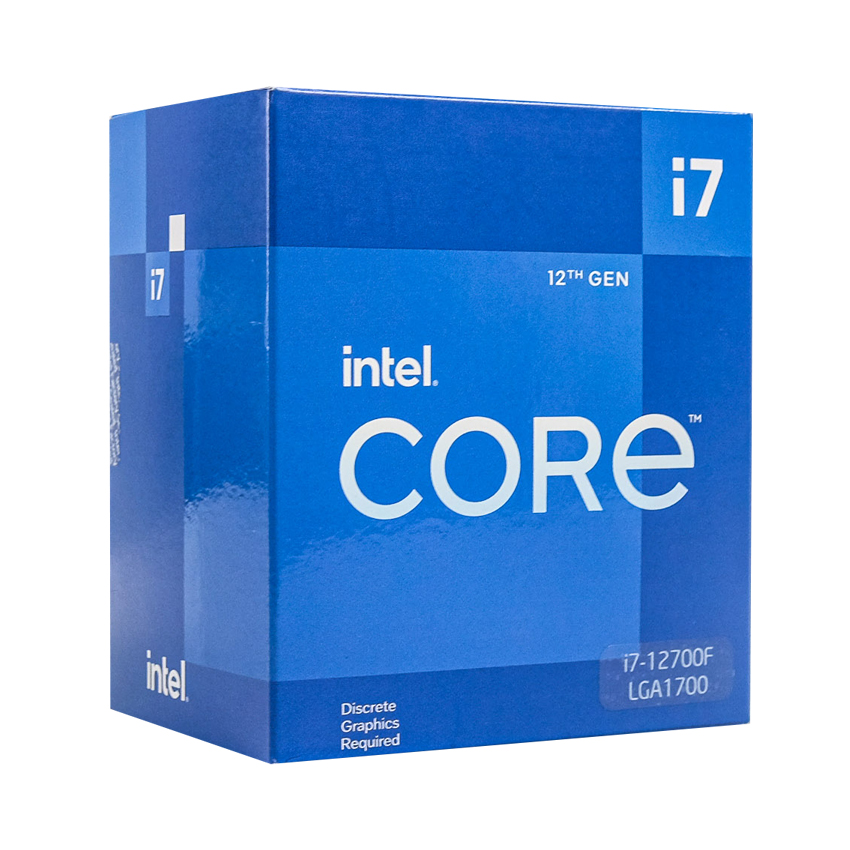 Bộ vi xử lý CPU Intel Core i7-12700F (Up to 4.8Ghz, 12 nhân 20 luồng, 25MB Cache, 125W - Socket Intel LGA 1700) - Hàng Chính Hãng