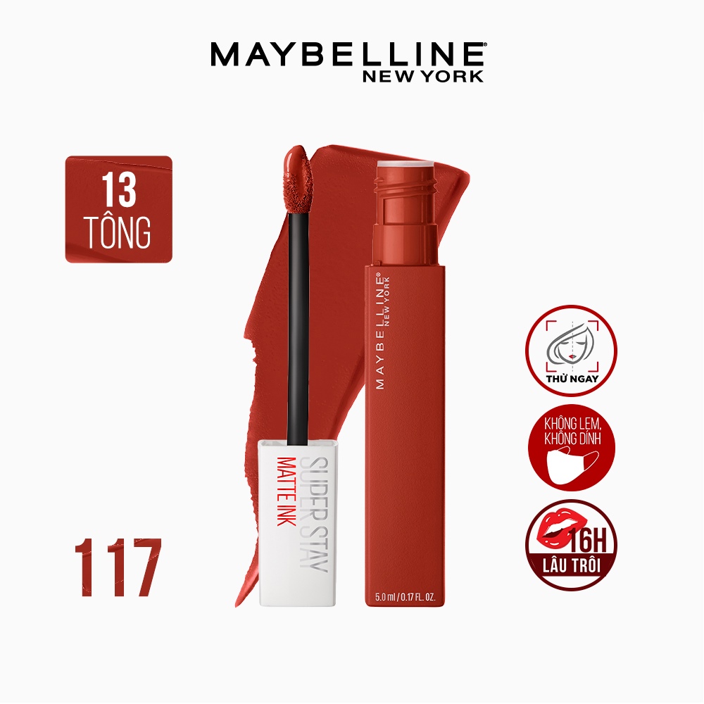 Son Kem Lì 16h Lâu Trôi Maybelline New York Super Stay Matte Ink Lipstick 5ml