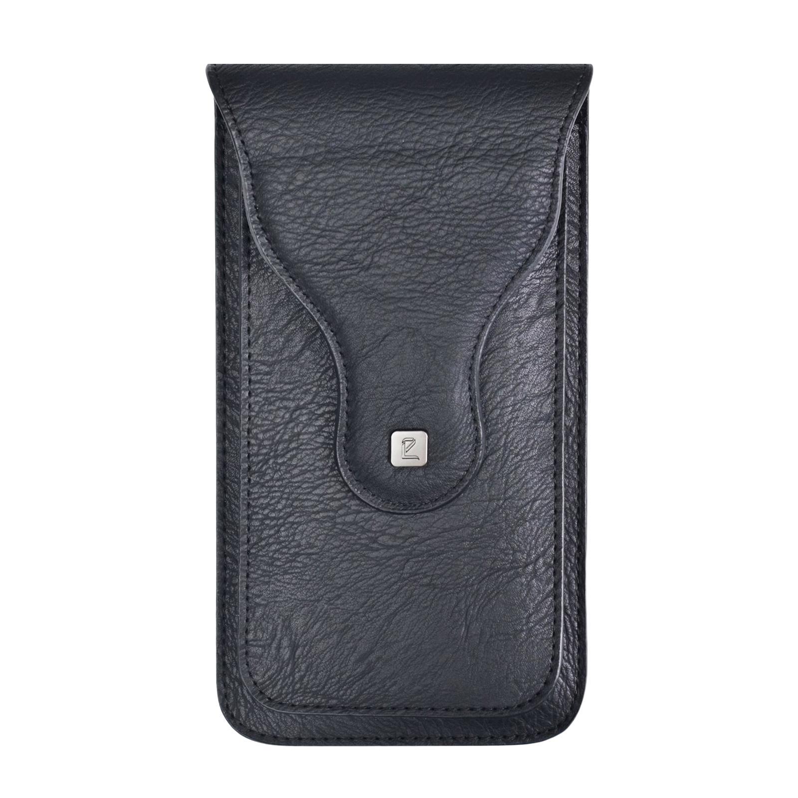 PU Leather Phone Cover Pouches Men black