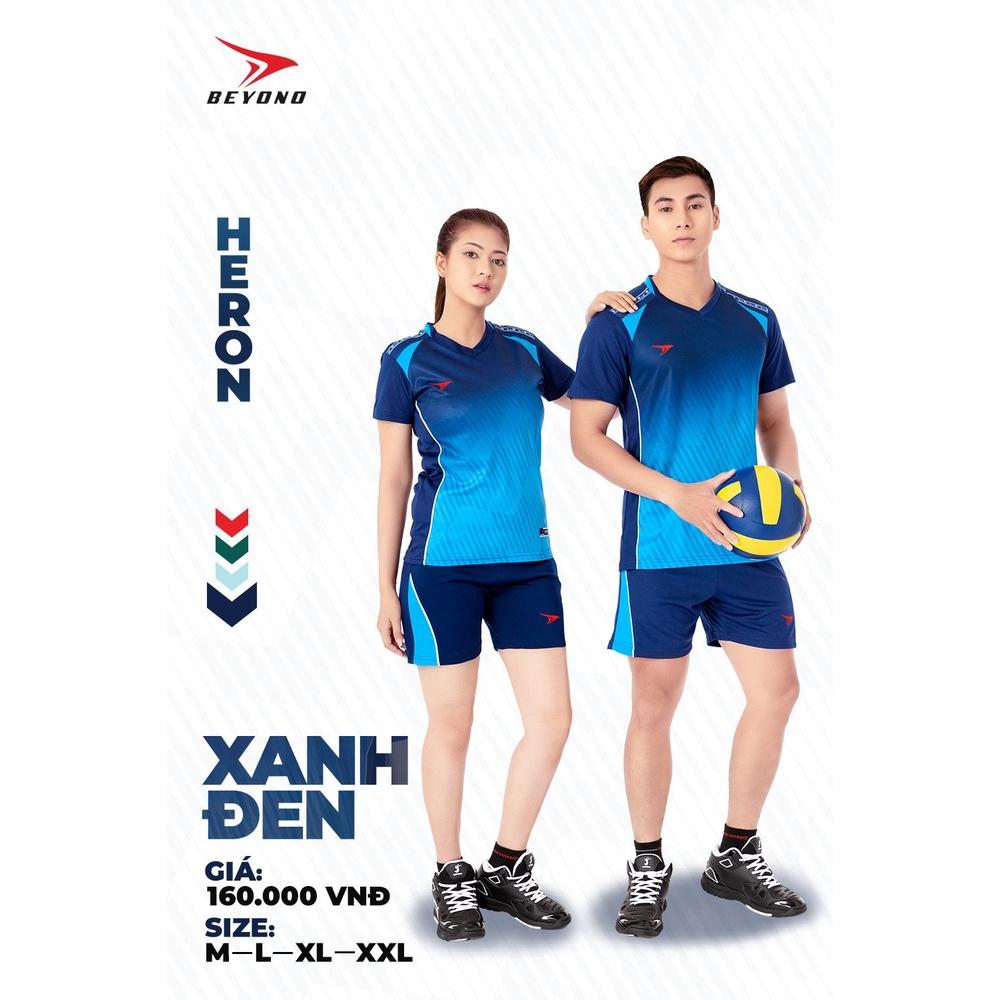 Quần áo bóng chuyền nữ Beyono - Bộ đồ thể thao chơi bóng chuyền, cầu lông nữ Beyono màu xanh