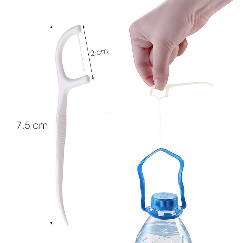 Tăm chỉ nha khoa tiệt trùng chăm sóc răng miệng hộp 50 cây