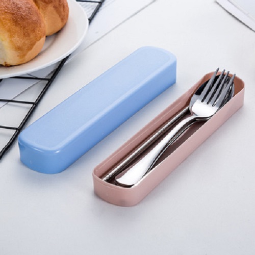 Túi 2 Hộp Đựng Cơm Kèm 1 Hộp Dụng Cụ Đũa Thìa Dĩa