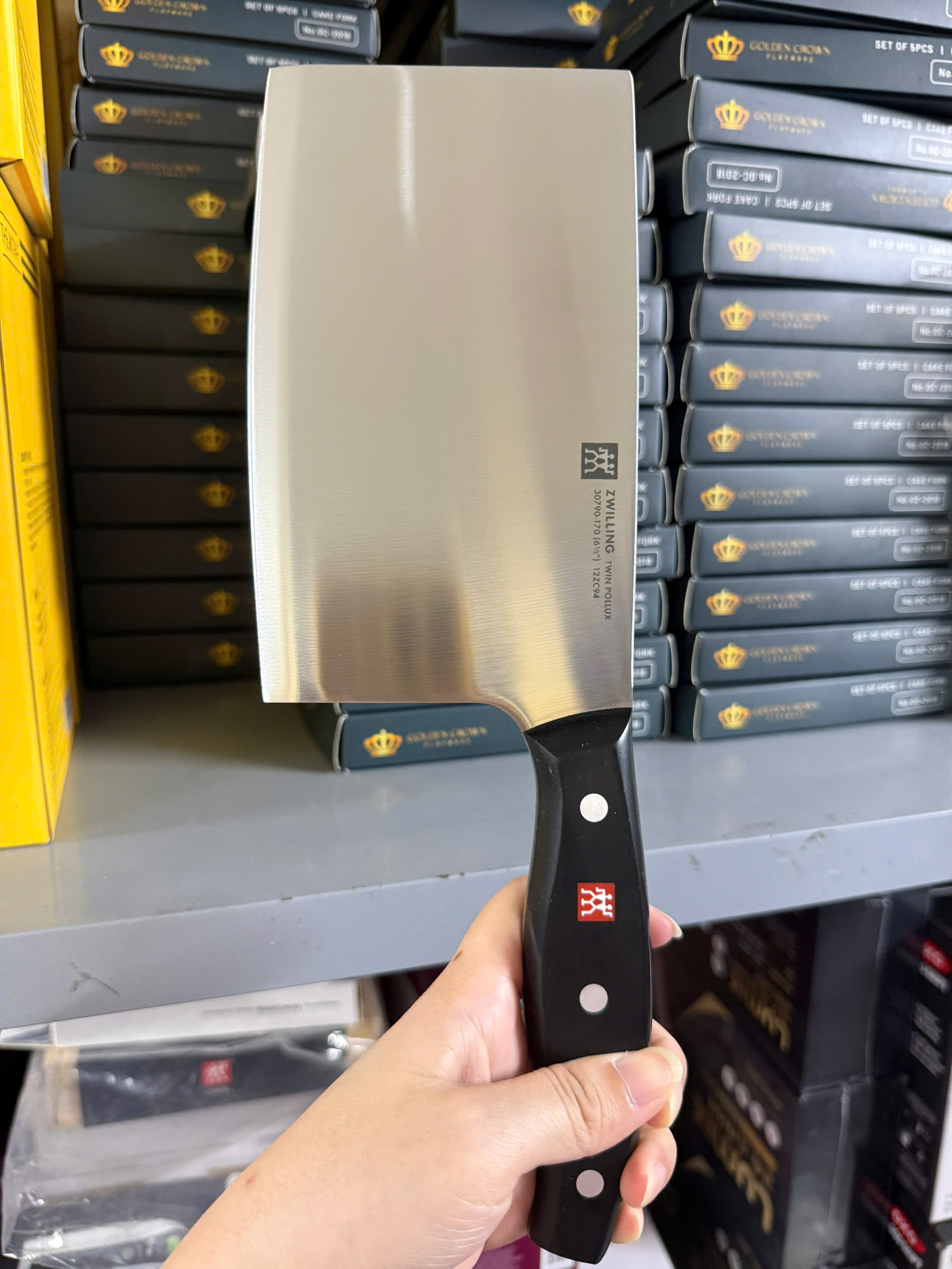 DAO CHẶT ZWILLING TWIN POLLUX BẢN TO 17 CM Made in Germany Hàng chính hãng