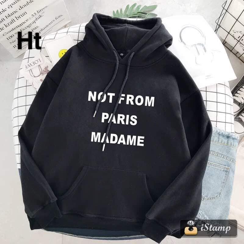 Áo Hoodie in chữ not from chất nỉ bông cao cấp