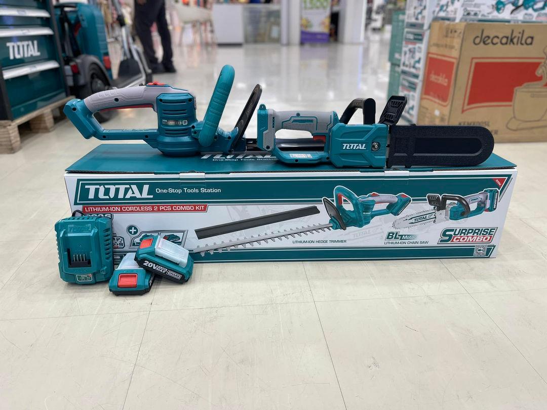 BỘ COMBO MÁY CƯA XÍCH TGSLI20851 & MÁY CẮT HÀNG RÀO THTLI20018 TOTAL TOSLI23044 - HÀNG CHÍNH HÃNG