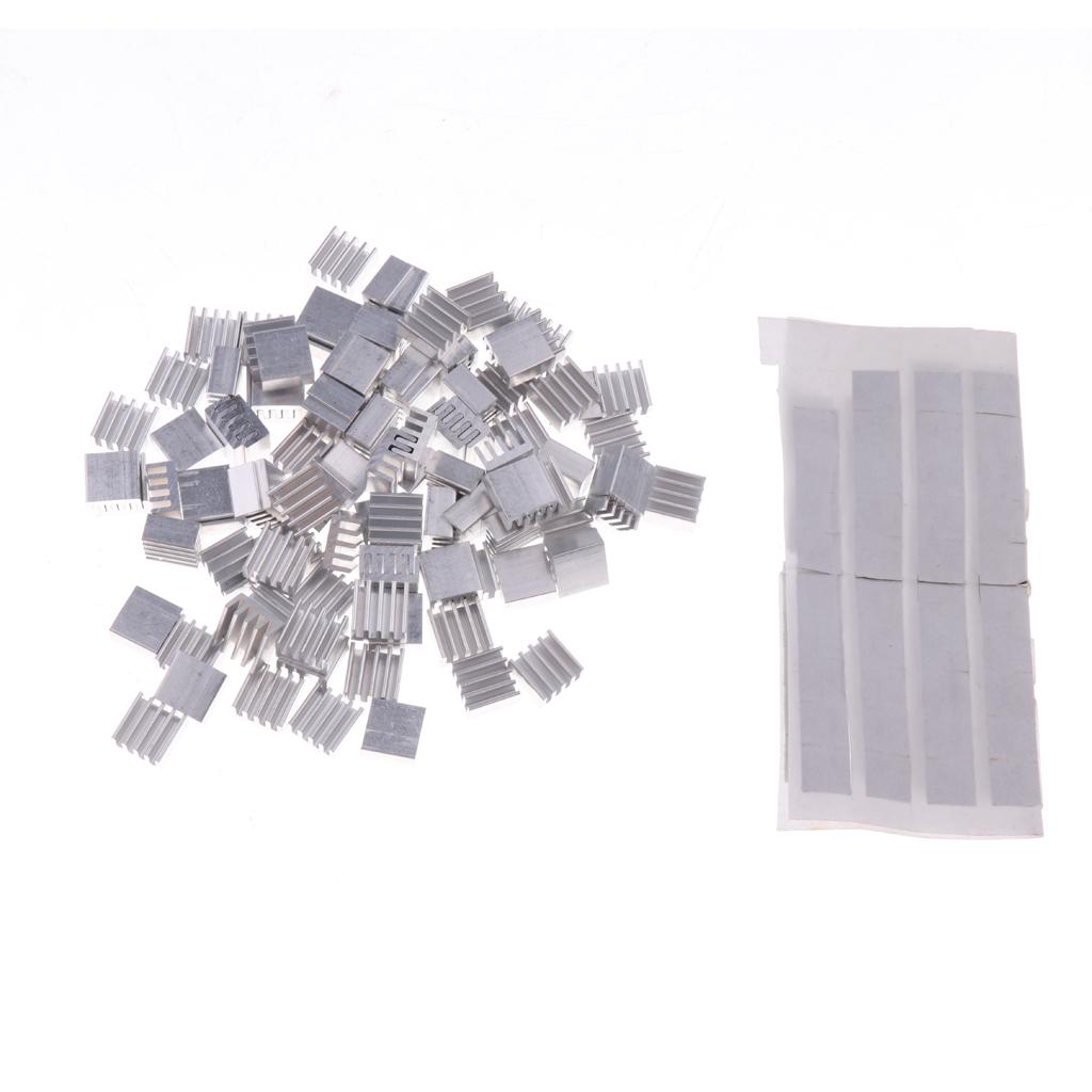 100PCS Raspberry Pi Heatsink Cooler Fin for Transistor Semiconductor Devices