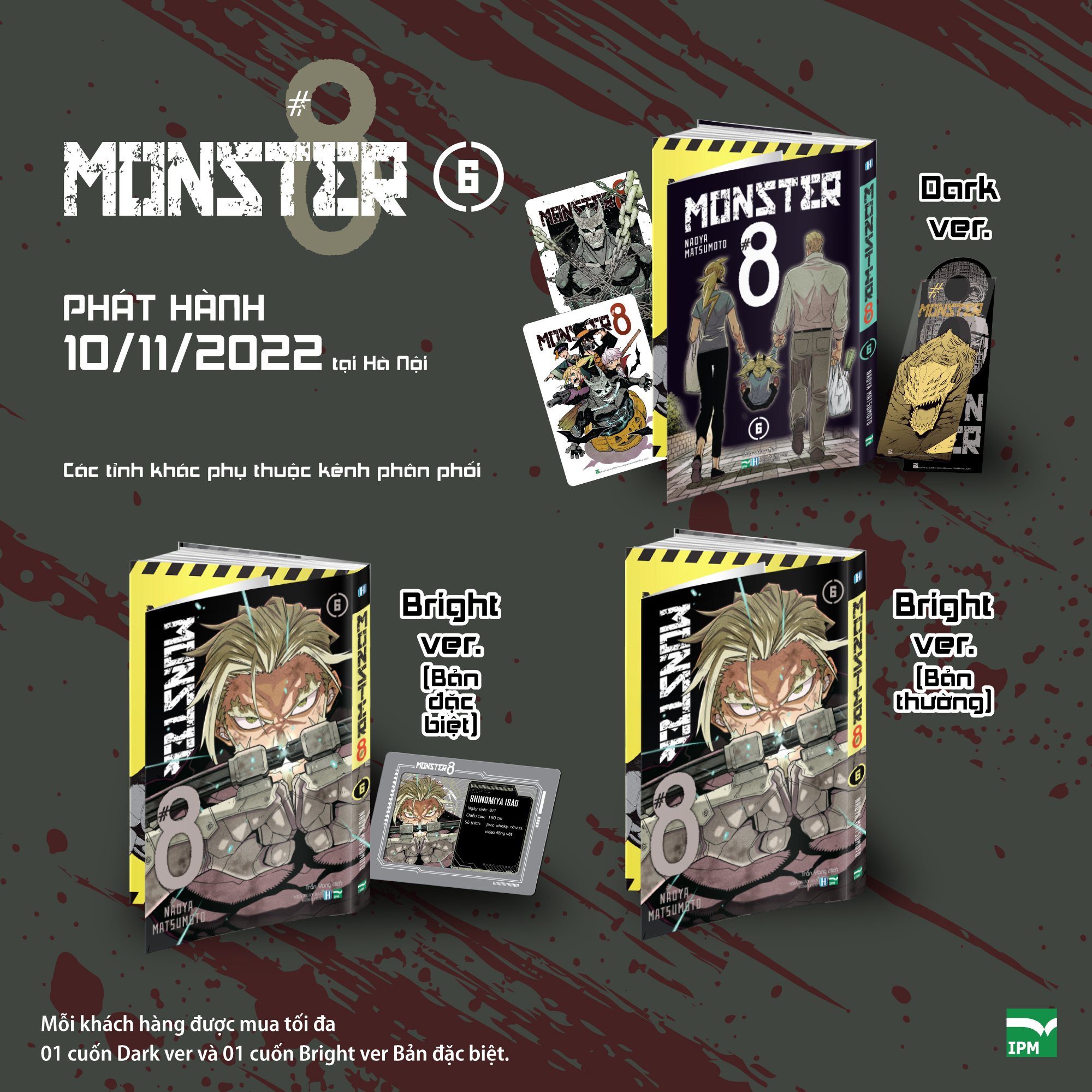 MONSTER #8 Tập 6  Dark Ver  (Tặng Set Bookmark Hai Lớp + 2 Card PVC)