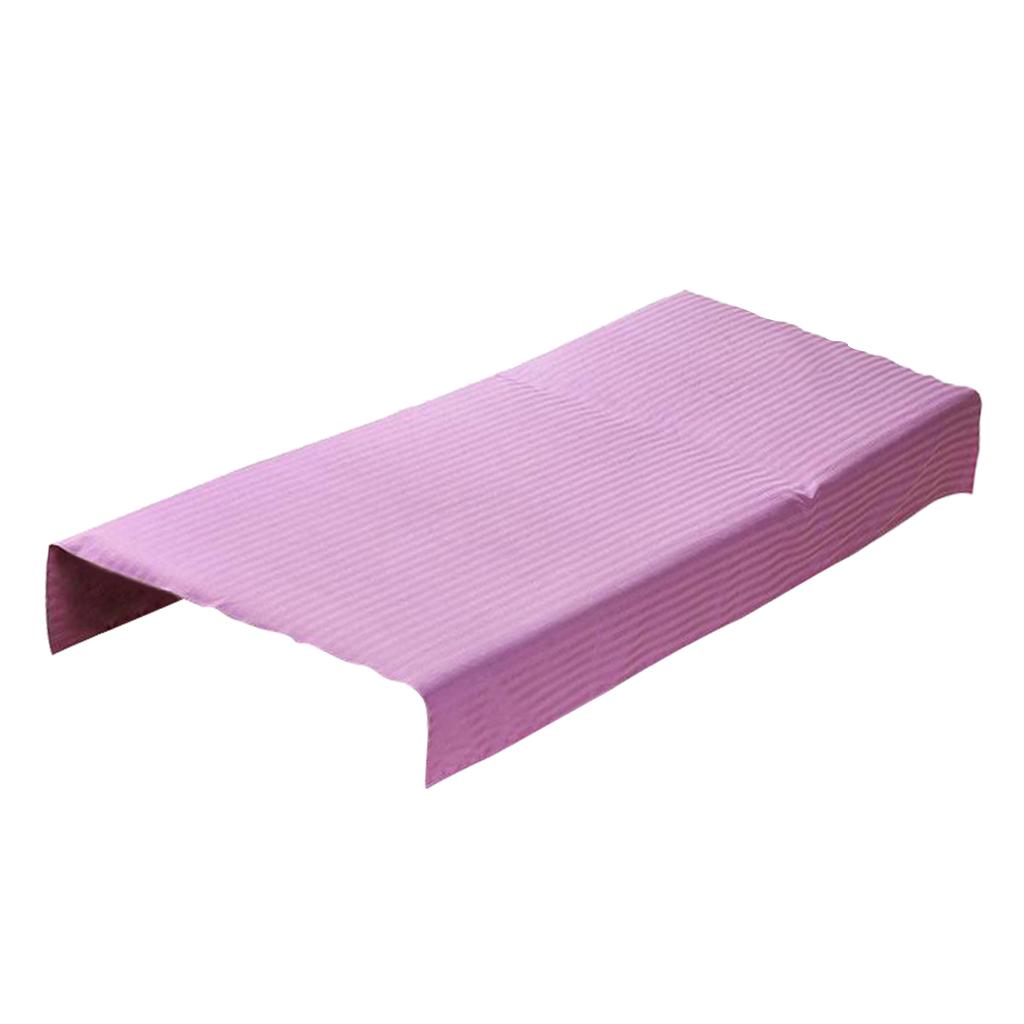 Beauty Massage SPA Treatment Cotton Purple Stripe Bed Table Cover Plain Flat Sheet Body care Non-slip