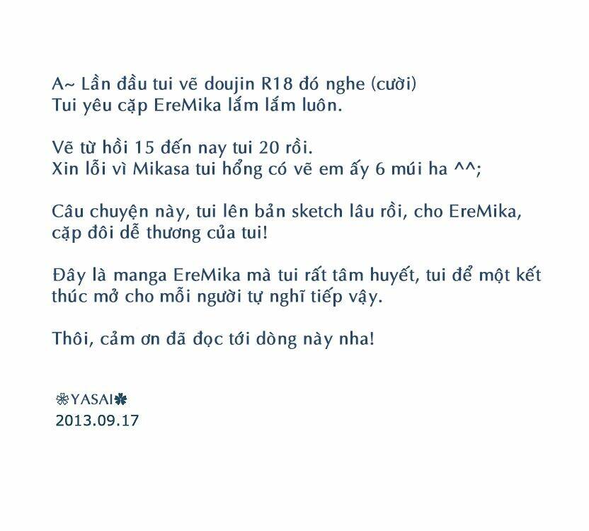 tấn công người khổng lồ - doujinshi our night chapter 3 17