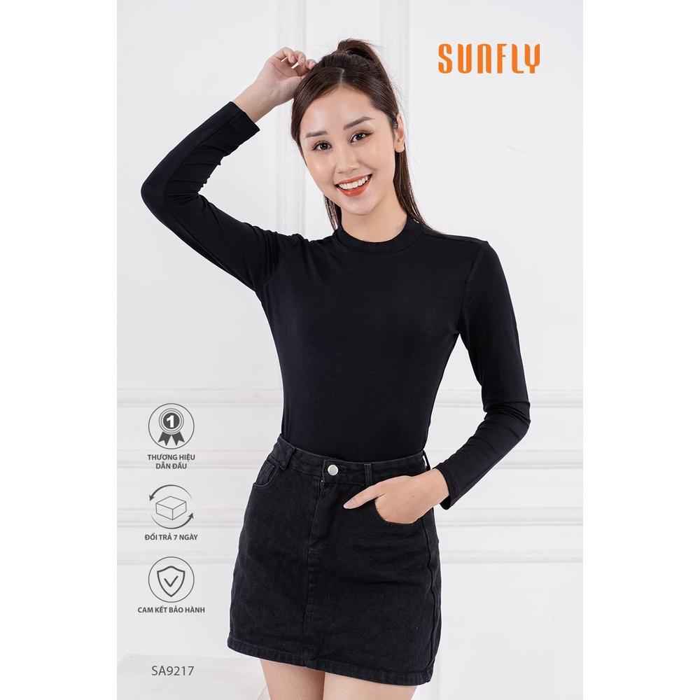 SA9217 Áo giữ nhiệt nữ cổ tròn chất cotton SUNFLY