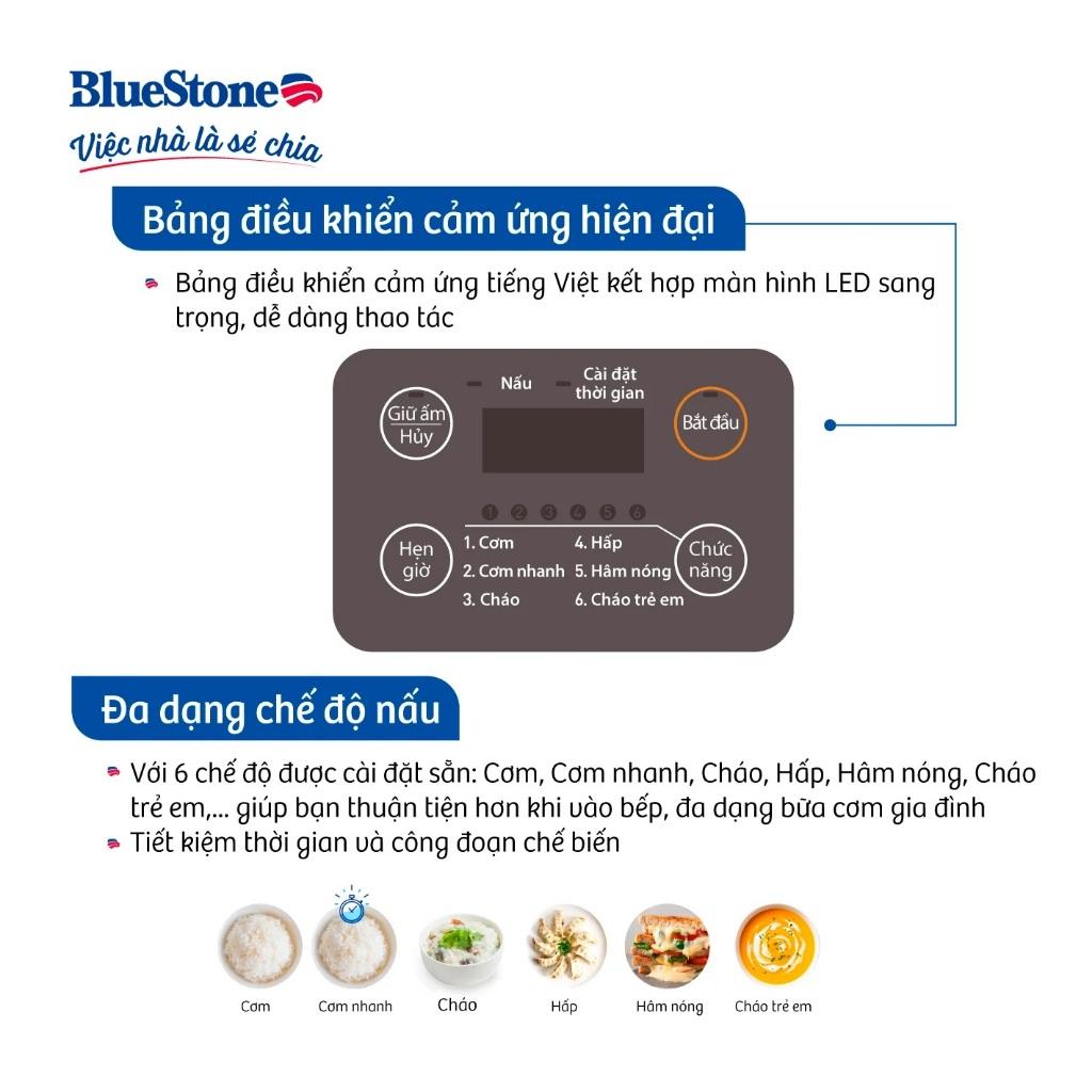 Nồi Cơm Điện BlueStone RCB-5946, 860w - 1.5Lit, Hàng Chính Hãng