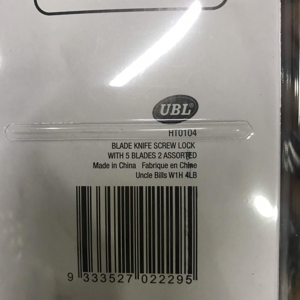 Dao Cắt Khóa Vặn Kèm 5 Lưỡi Dao Uncle Bills HT0104