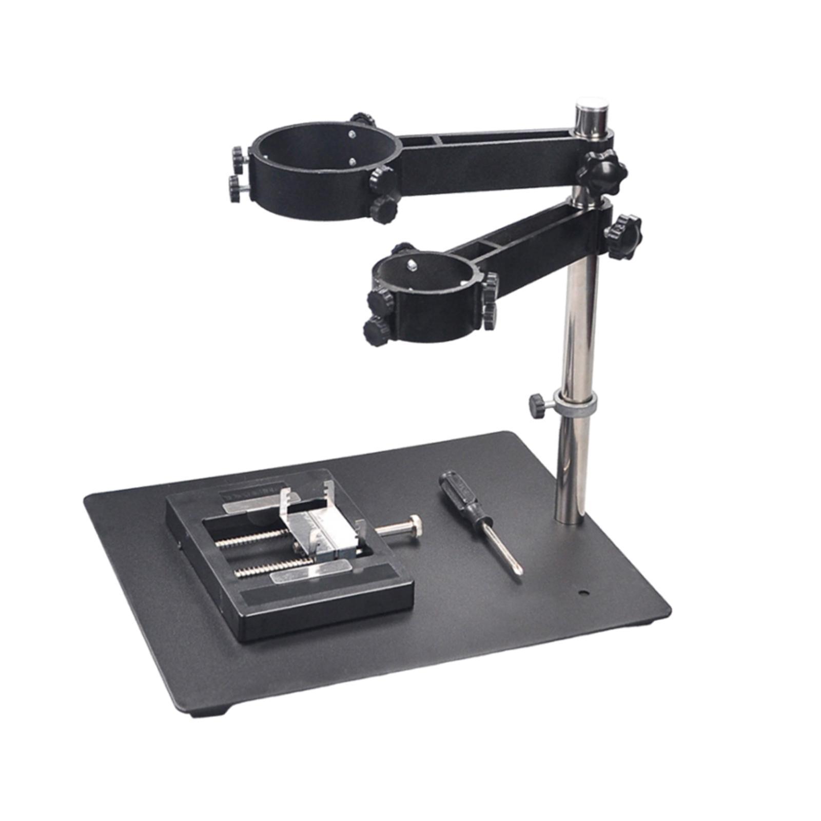Air Heat Bracket Rack, Hot Air Heat Clamp with 2 Fixtures, Foldable Multipurpose, Adjustable Portable Hot Air Heat Stand for Desktop Soldering