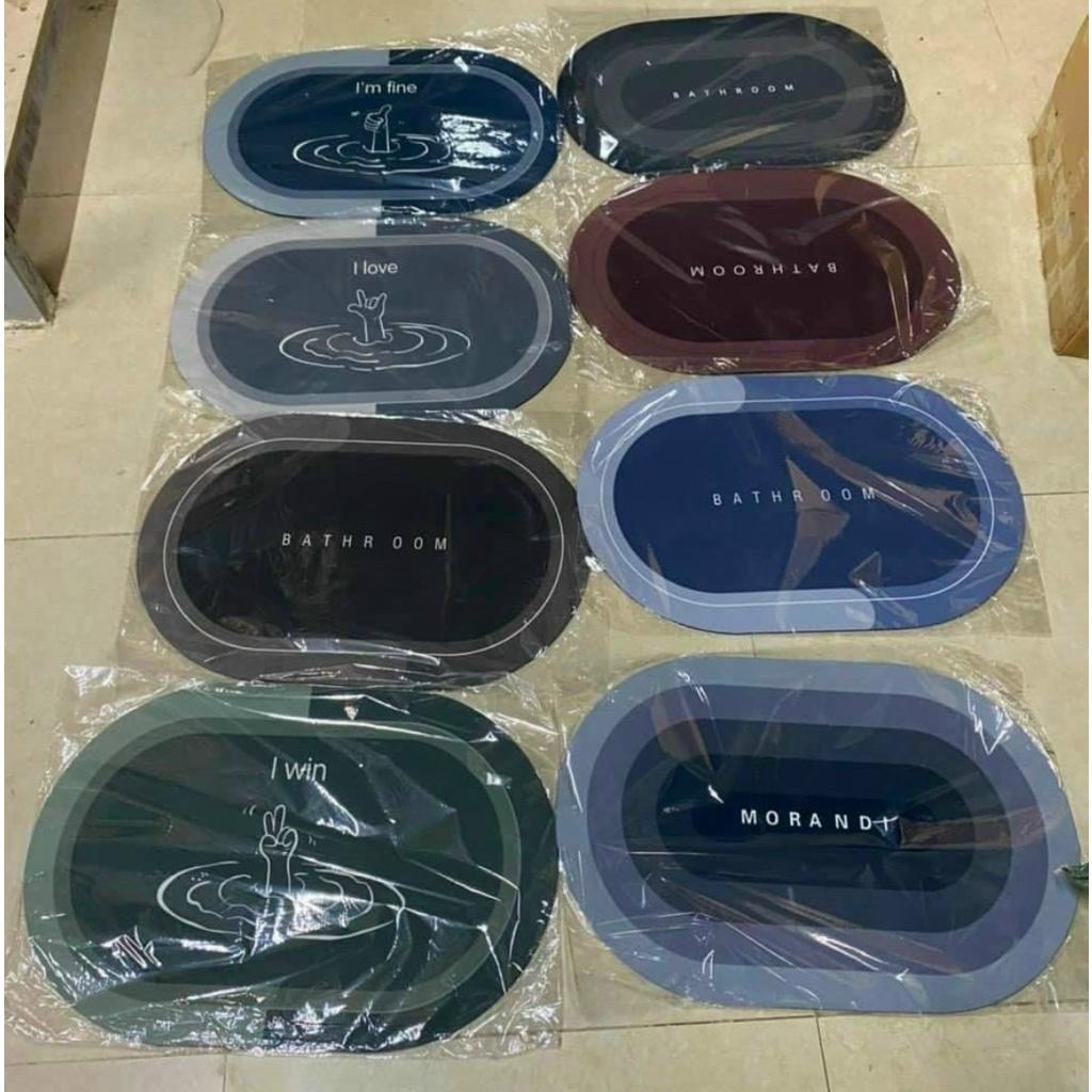 Thảm lau chân silicon siêu thấm hút nước - Chống trượt, siêu mềm dày dặn (kích thước 60 x 40 cm)