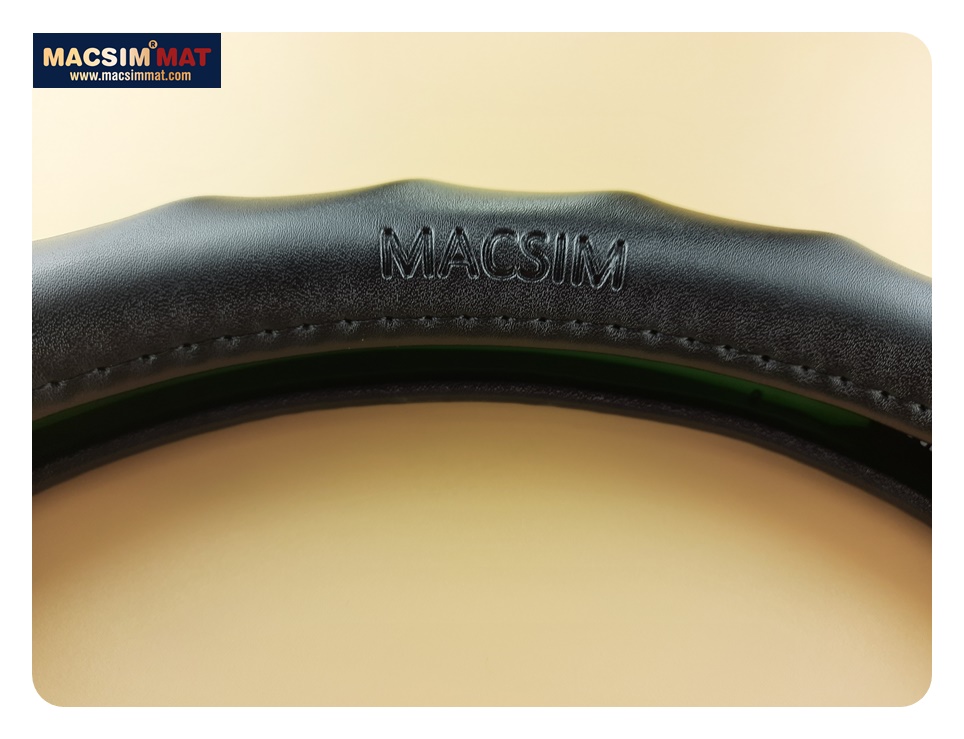Bọc vô lăng cao cấp chất liệu da thật - Khâu tay 100% size M - nhãn hiệu Macsim mã LA30T