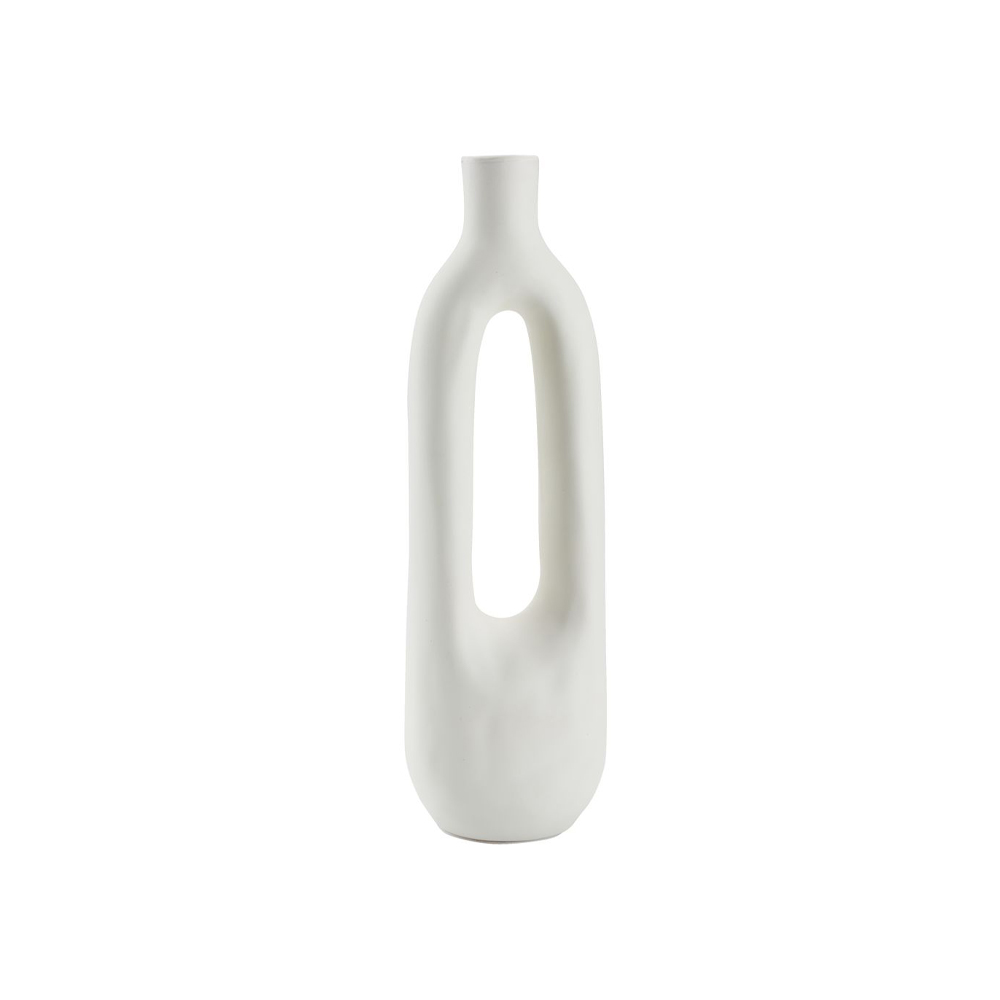 Lọ hoa | JYSK Ingemar | gốm | trắng | R10xD8xC34cm