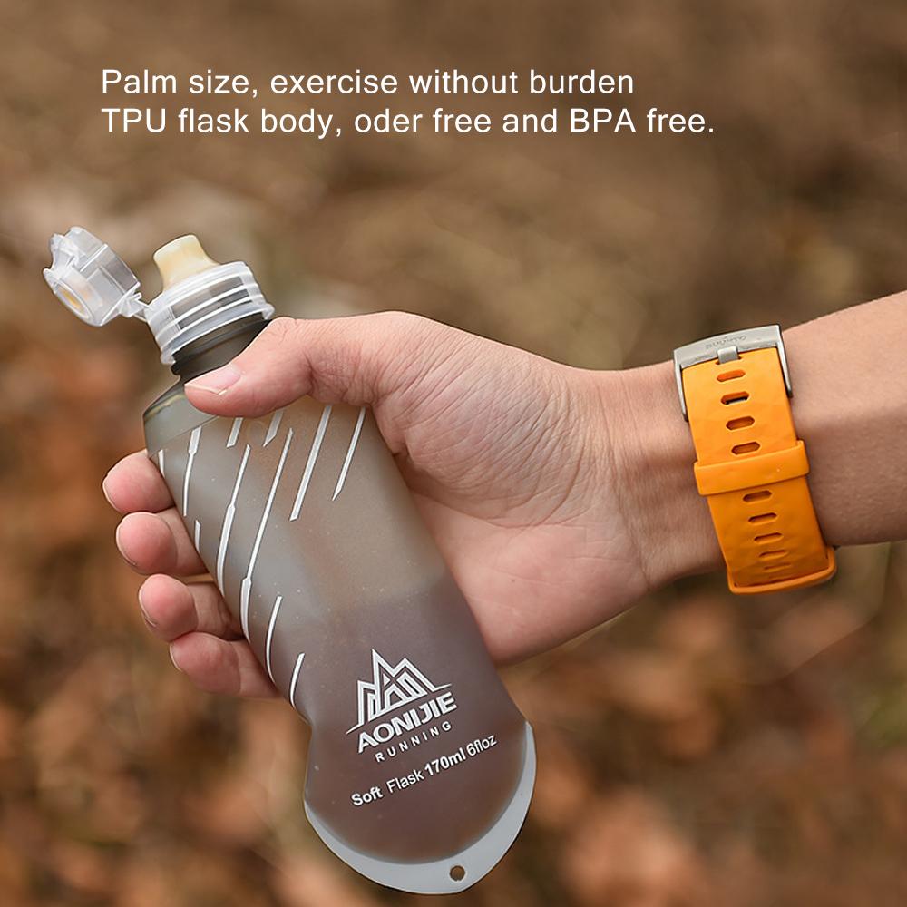 Bình nước mềm AONIJIE Chất liệu TPU, PP 170ML có vòi phun, có thể gấp gọn
