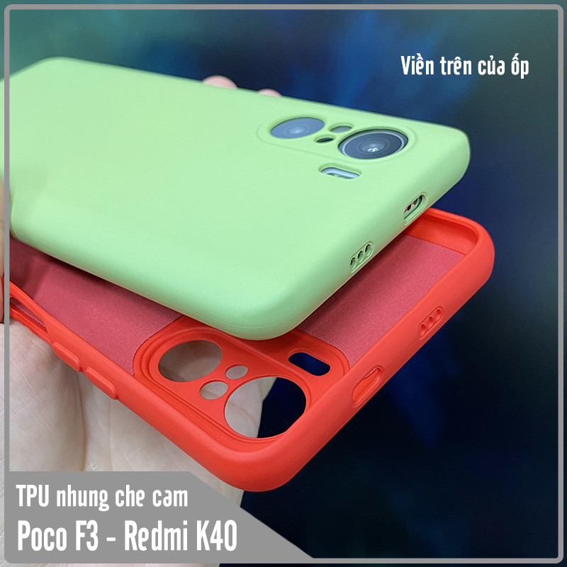 Ốp lưng cho Xiaomi Poco F3 - Redmi K40, nhựa TPU dẻo màu lót nhung che camera