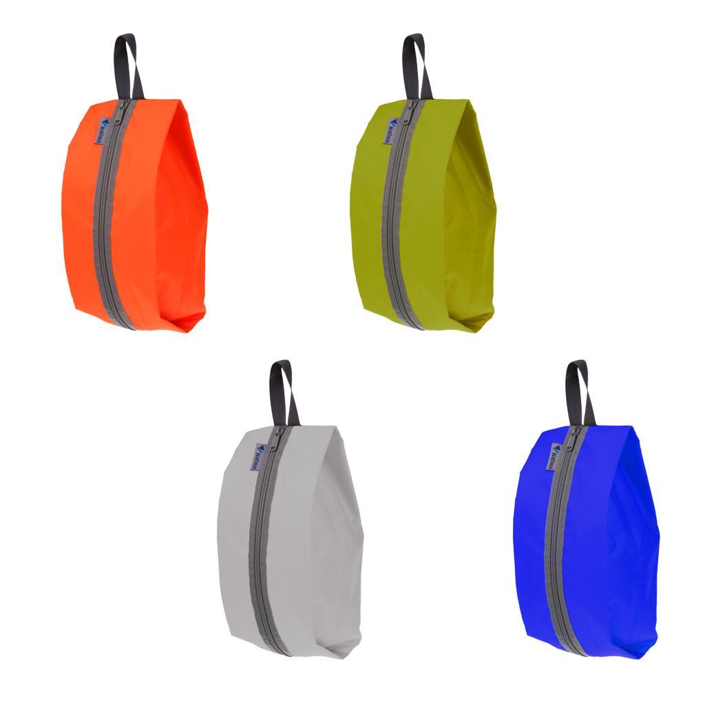 4pcs/set Waterproof Portable Travel Shoes Bag with Zipper for Outdoor Sports Camping Hiking