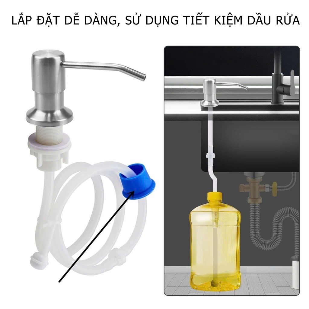 Vòi bơm dây dẫn nước rửa chén inox 304 dây 120cm
