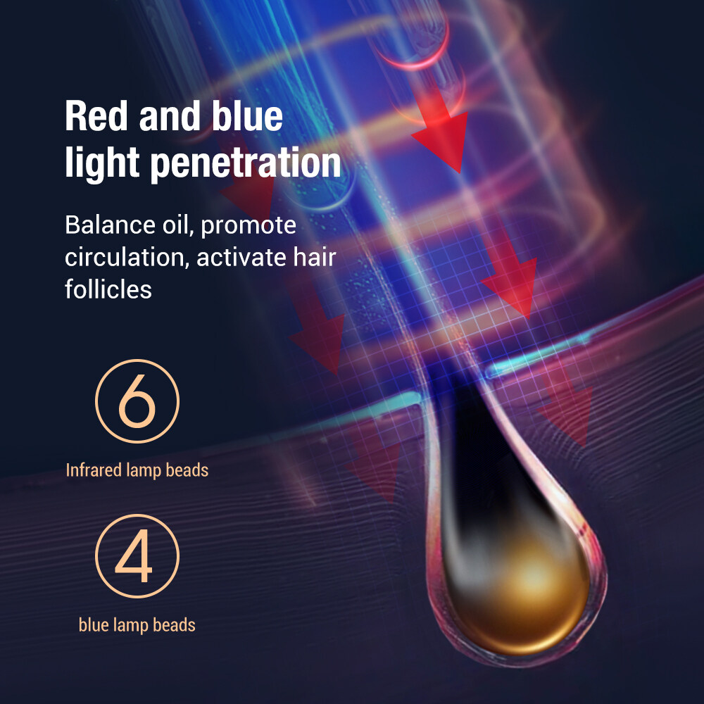 Lược Massage Trị Hối Đầu Kích Thích Mọc Tóc SPA EMS TECHNOLOGY