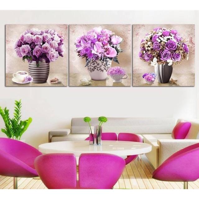 20 mẫu tranh treo phòng ăn ,cầu thang bộ 3 tấm tranh treo tường , tranh canvas kích thước 30x30cm.