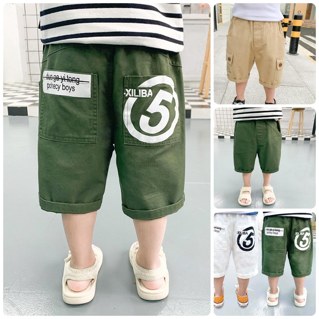 QN2 Size90-130 (9-25kg) Quần lửng bé trai- kaki short Quần áo trẻ em hàng quảng châu