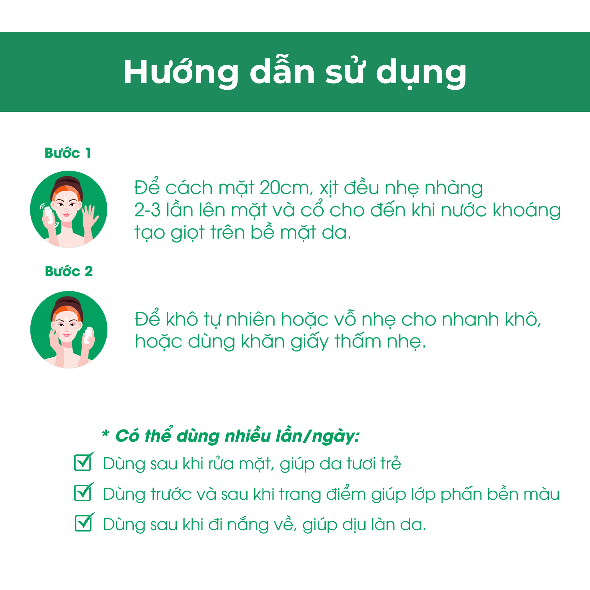 Xịt cấp ẩm Acnevir - Cung cấp độ ẩm và dưỡng chất cho da, cho làn da mềm mại, mịn màng, cho làn da tươi sáng hơn - Chai 100ml