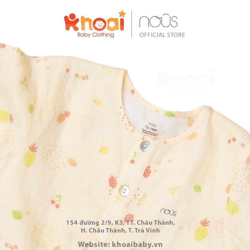 Bộ cộc Nous xô vàng dứa chery - Chất liệu Nu Xô 100% cotton thiên nhiên