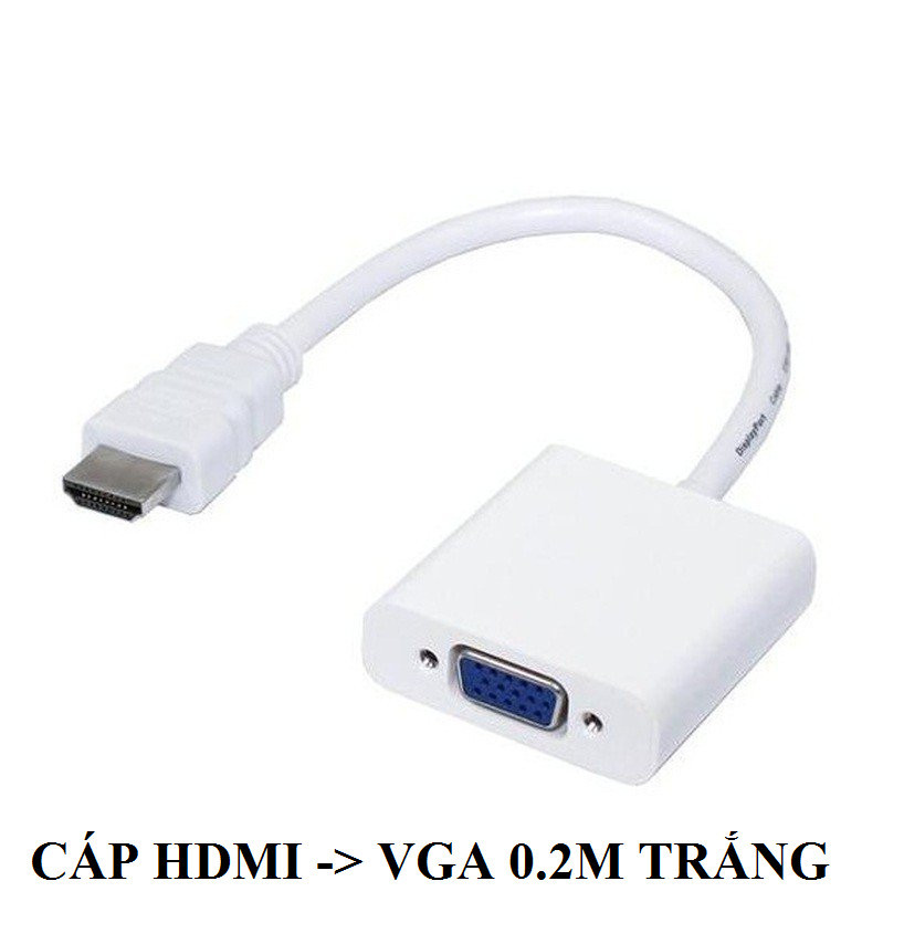 CÁP HDMI -&gt; VGA L 0.2M TRẮNG